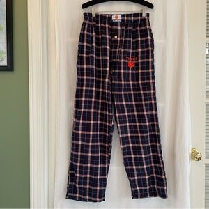 Clemson Women's Plaid Pajama Pants - Navy and Orange